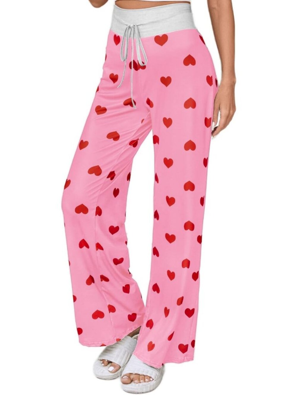 Comfy Floral Print Lounge Pants for Women | Stretchy Drawstring Wide Leg PJs